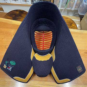 旭峰　別注　家紋入り胴ジュラシックブルー×紺反胸